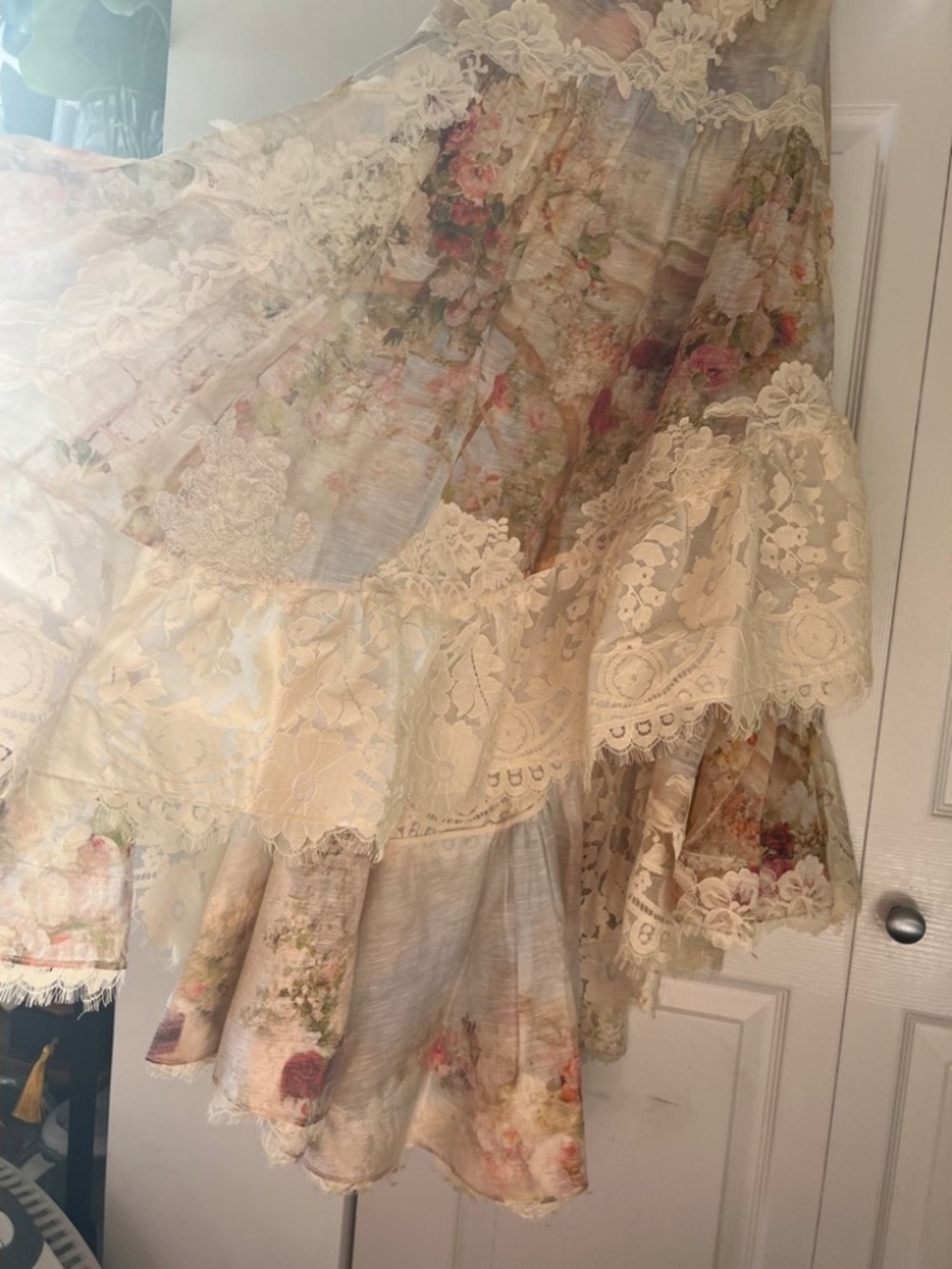 Zimmermann Luminosity Asymmetrical Bias Printed Midi Skirt Size 0 - Picture 8 of 8